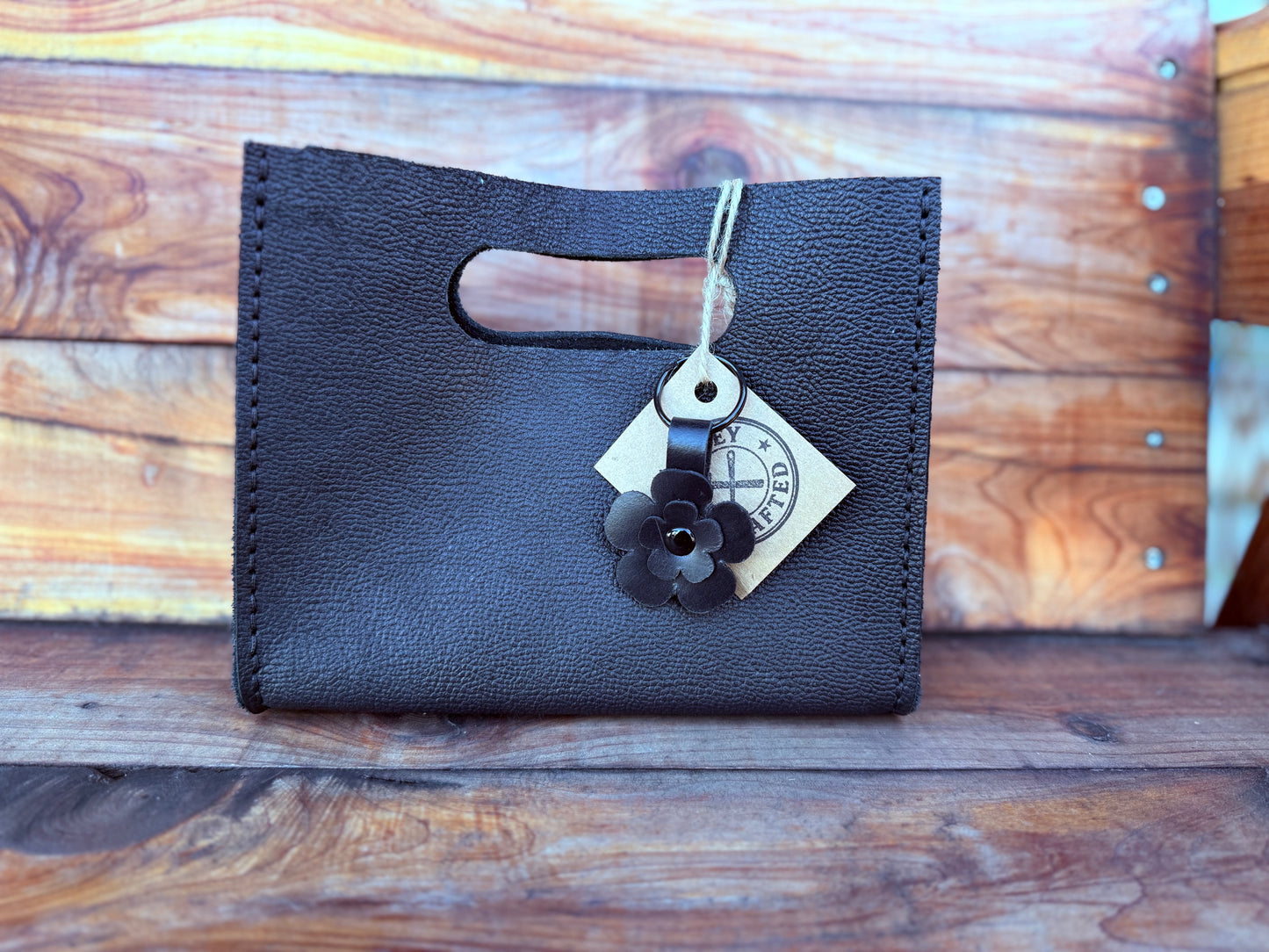 Handcrafted Leather Micro Tote: Full-Grain Leather