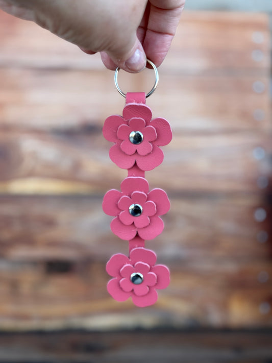 Triple Flower Purse Charm / Keychain
