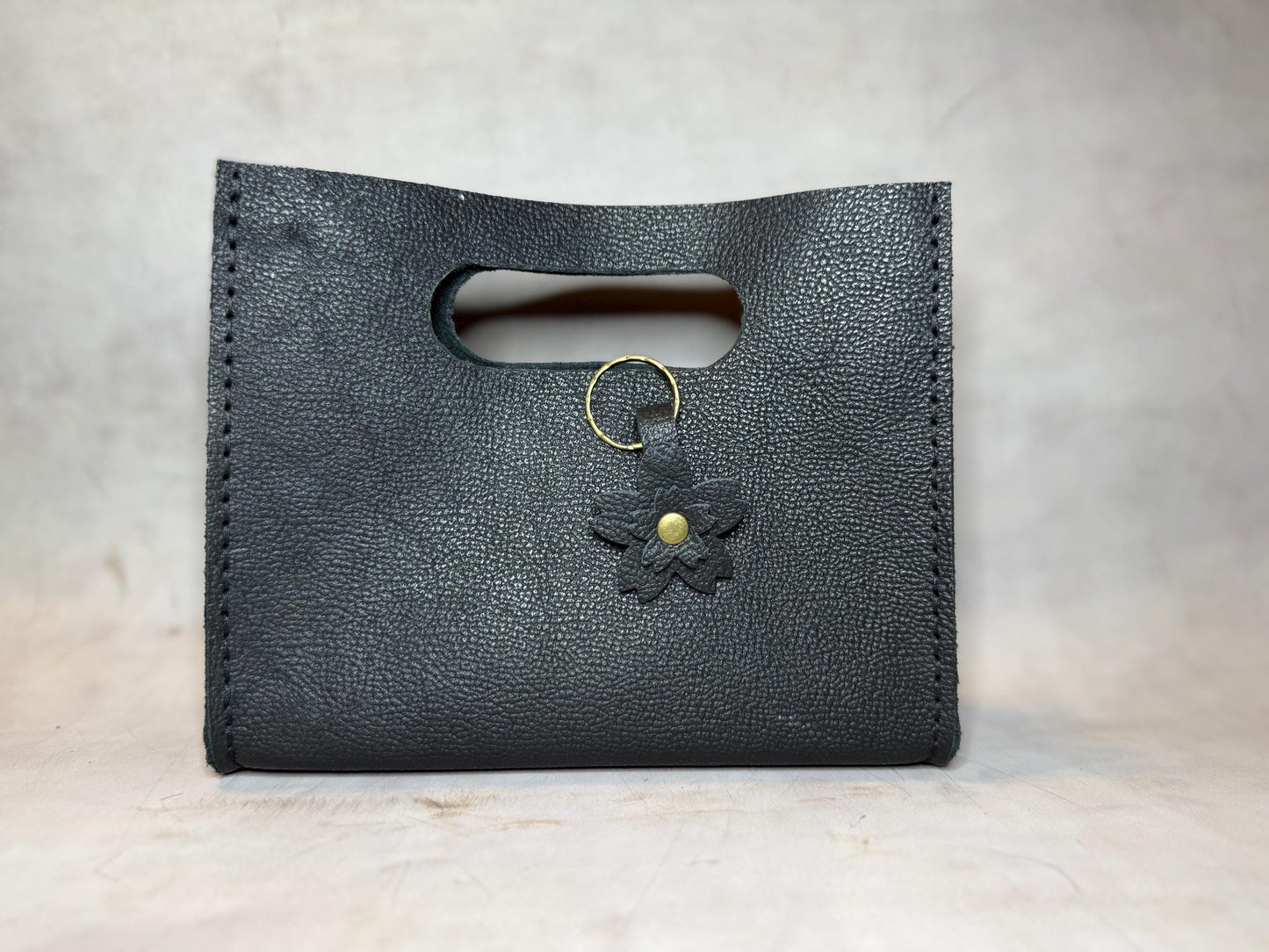 Handcrafted Leather Micro Tote: Full-Grain Leather