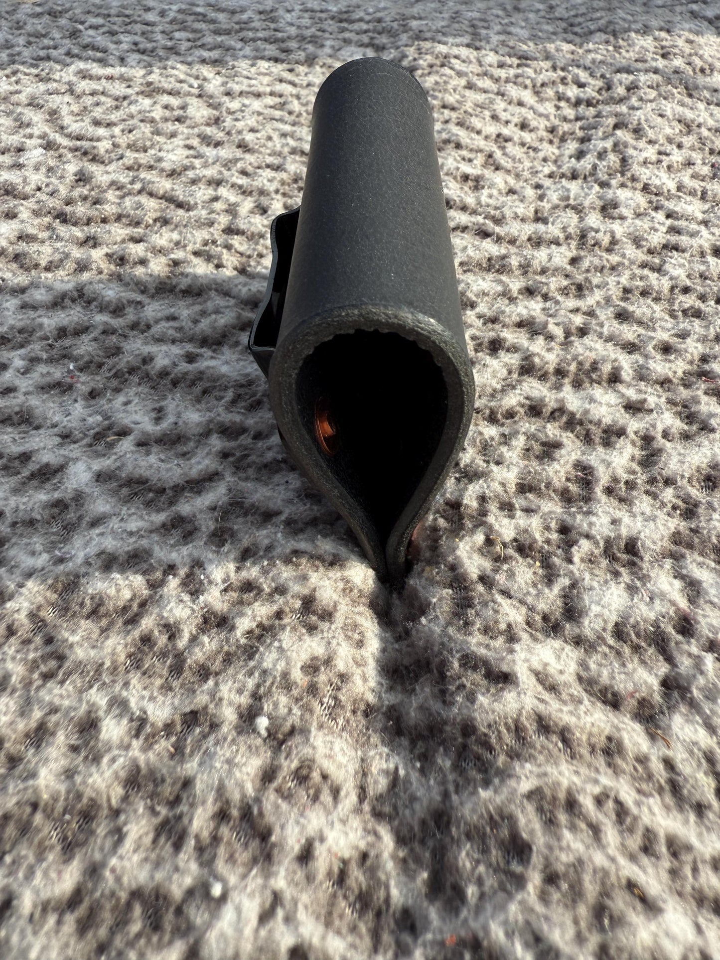 Tape Measure Holder for Belt: Buffalo Leather & Copper Rivets