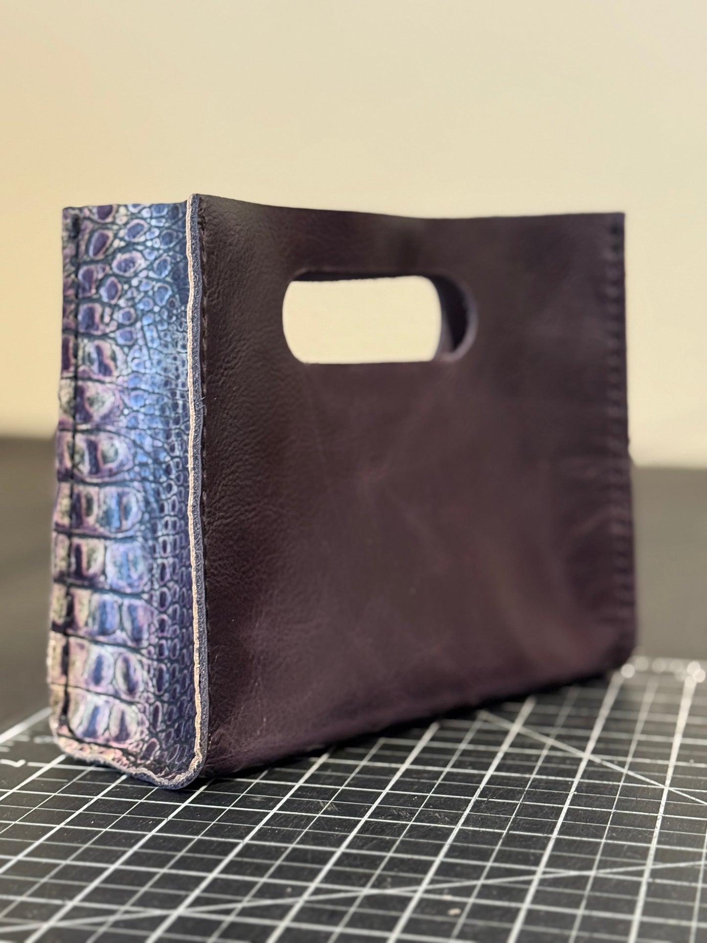 Handcrafted Leather Micro Tote: Full-Grain Leather
