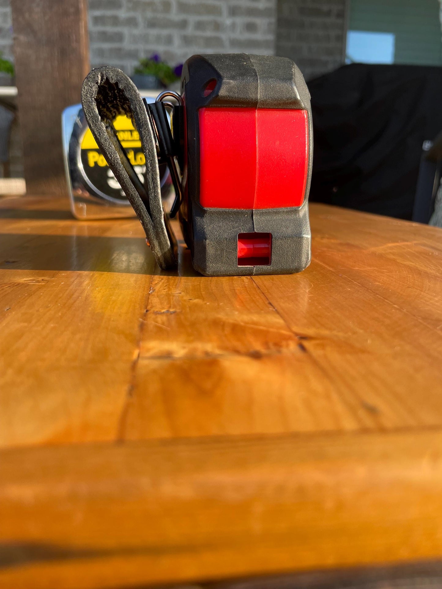 Tape Measure Holder for Belt: Buffalo Leather & Copper Rivets