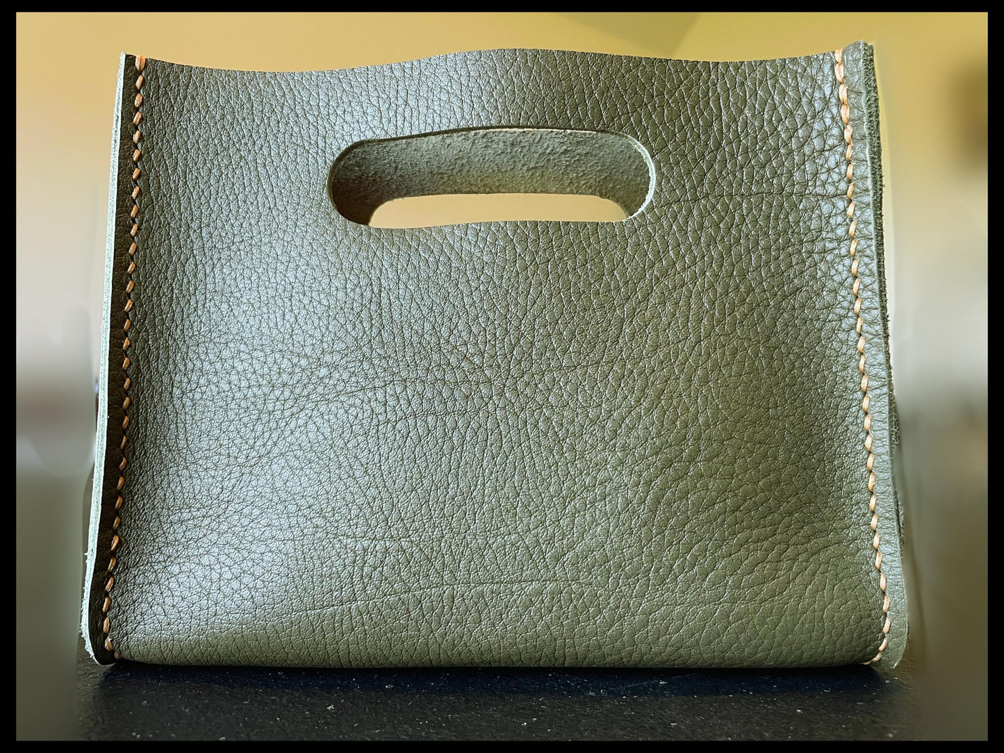 Handcrafted Leather Micro Tote: Full-Grain Leather