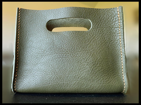 Handcrafted Leather Micro Tote: Full-Grain Leather