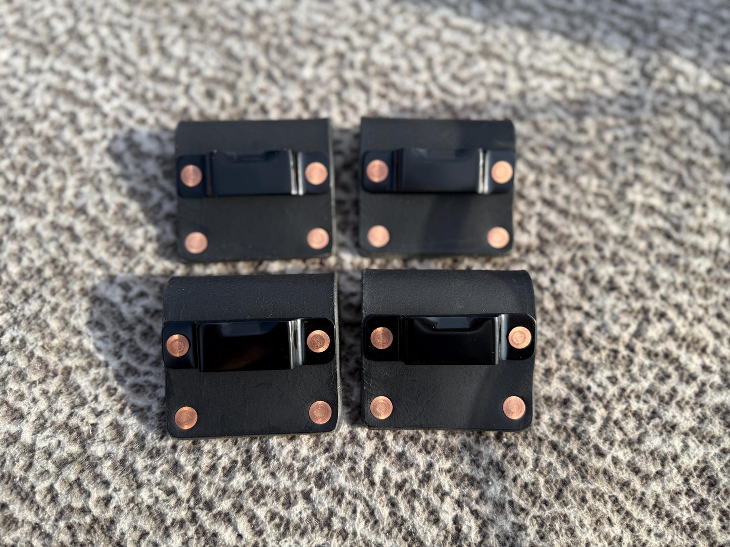 Tape Measure Holder for Belt: Buffalo Leather & Copper Rivets